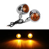 Bobber Chopper Chrome Amber Bullet Motorcycle Turn Signal Light 2 x Pcs