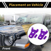 Jeep Wrangler JL JLU 2018-2024 - Plastic Purple Engine Hood Hinge Covers