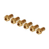 Motor Bike Bicycle Gold 6pcs M6x35mm Titanium Torx Head Flange Bolts