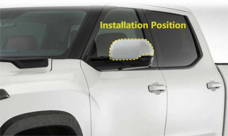 Toyota Tundra ABS Chrome 2 x Rearview Mirror Side Lid Cover Trim (2022-2023)
