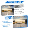Motorcycle M8/M10 Rear View Mirrors Polygonal Shape Handlebar Mirror Black