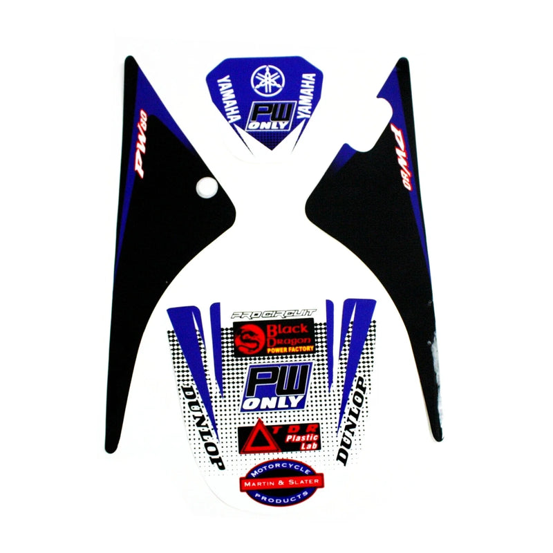 Yamaha Peewee 80 3M Blue Decals Graphics Stickers