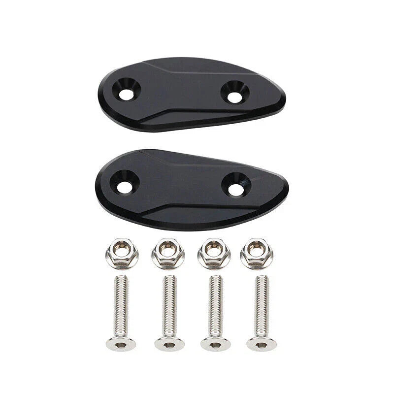 Honda CBR1000RR 2008-2017 Black Rearview Mirror Block Off Base Plates
