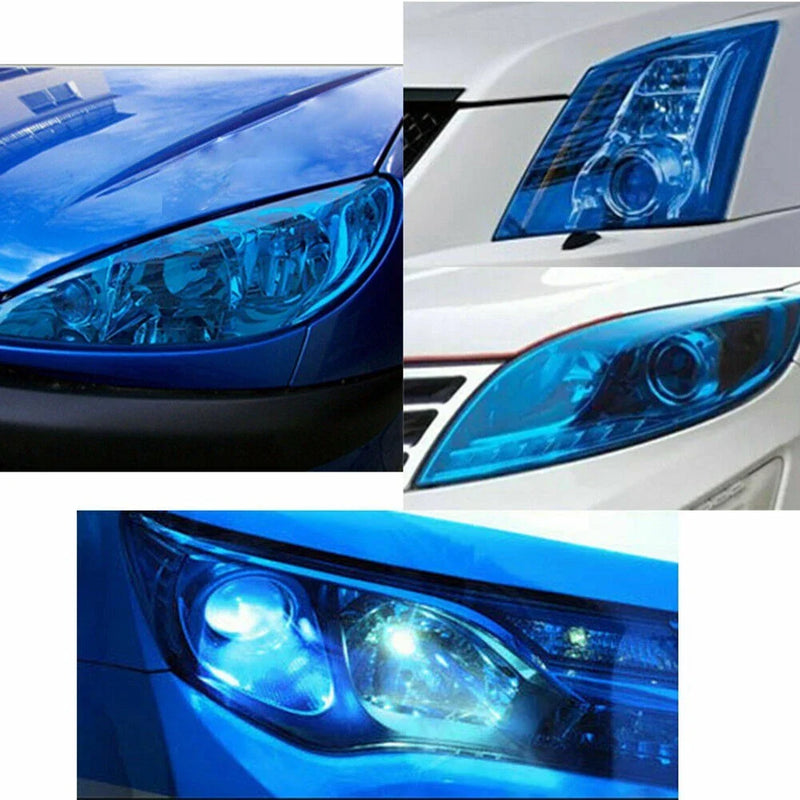 AU 12x48 Gloss Dark Blue Headlight Taillight Fog Light Tint Film Vinyl Wrap