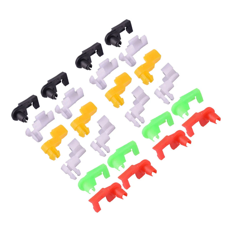 Door Lock Rods 24 x Nylon Plastic Car Rivets Clips