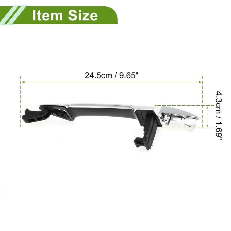 Hyundai Kia Picanto Silver Tone Rear Left Exterior Door Handle (2011-2016)