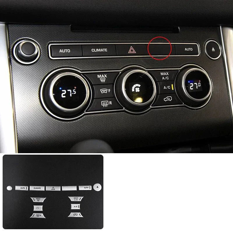 Range Rover Sport Matte Silver Console Vent Button Panel Trim (2014–2017)