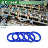 Oil Seal Rotary Shaft Seal TPU 45x55x8mm High Pressure Blue 5 Pcs