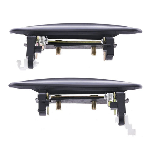 Kia Rio 2 x Front Left & Right Outer Door Handles Smooth Black (2002-2005)