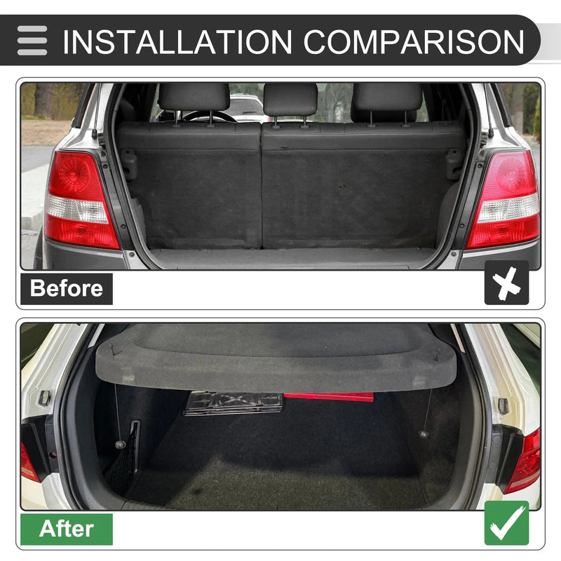 Honda Fit (2015-2020) Black Cargo Cover Rear Parcel Shelf Boot Load Cover