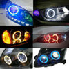 80mm White DRL COB LED Angel Eyes Halo Ring Fog Headlight Lamps