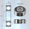 5 x 6x17x6mm Double Rubber Sealed Auto Deep Groove Ball Bearings