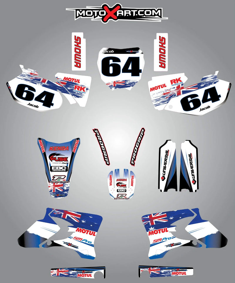 Yamaha YZ 250F (2003-2005) Stickers AUSSIE PRIDE Custom Graphic Kit