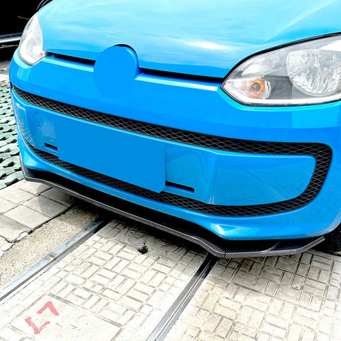 VW UP (2011-2015) 3 x Carbon Style Bumper Spoiler Lip Splitter