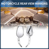 Harley Dyna Road King 1 Set Motorcycle Rear View Mirrors Chrome Silver Tone