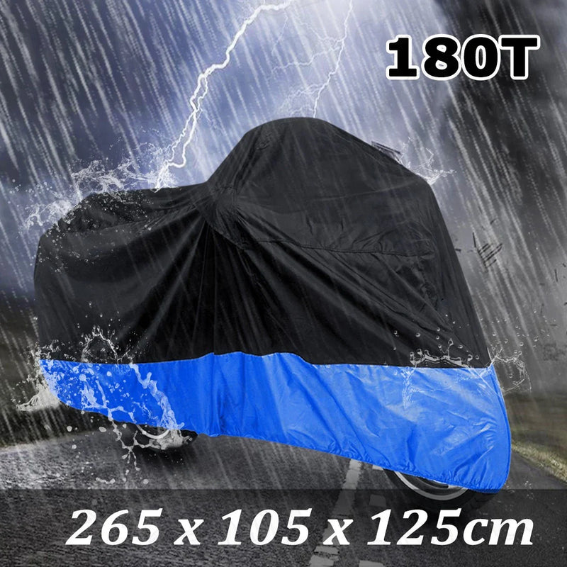 Harley Davidson Dyna Softail Standard FXST Black+Blue Motorcycle Cover