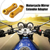 Honda Yamaha Gold Tone Pair 10mm 8mm Mirror Extend Adapter