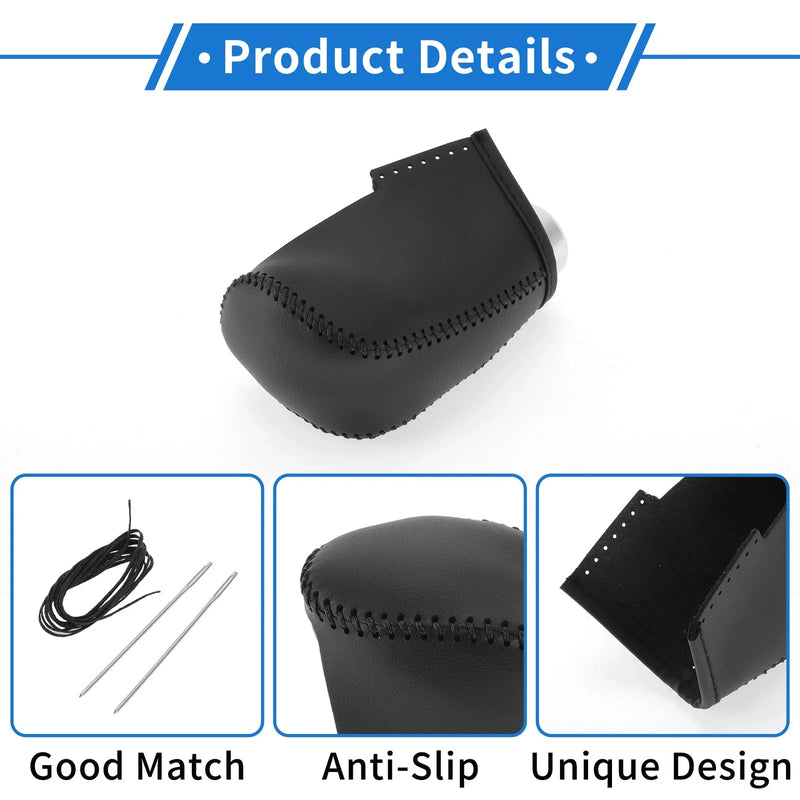 Nissan Altima (2019-2024) Black Faux Leather Car Gear Shift Knob Cover