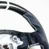 Tesla Model 3 Flat Bottom Carbon Fiber Leather Steering Wheel (2017-2023)