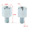 10mm to 8mm 2 x Motorcycle Rear View Mirror Adapter Bolts (Fits Most Models)