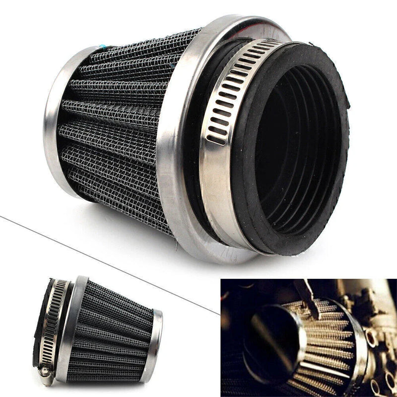 Honda Yamaha Suzuki Motorcycle ATV Dirt Bike 50mm Chrome Air Filter