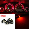 Red 20 x T3 Instrument Wedge A/C Dash Light Bulbs