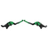 Kawasaki Ninja 125 250 CNC Green Extendable Brake Clutch Levers (2013-2023)