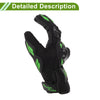 Make Model M 1 Pair Motorcycle Gloves Breathable Nylon Green