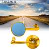 Make Model M8/M10 Rear View Mirrors / Handlebar Gold Tone Aluminum