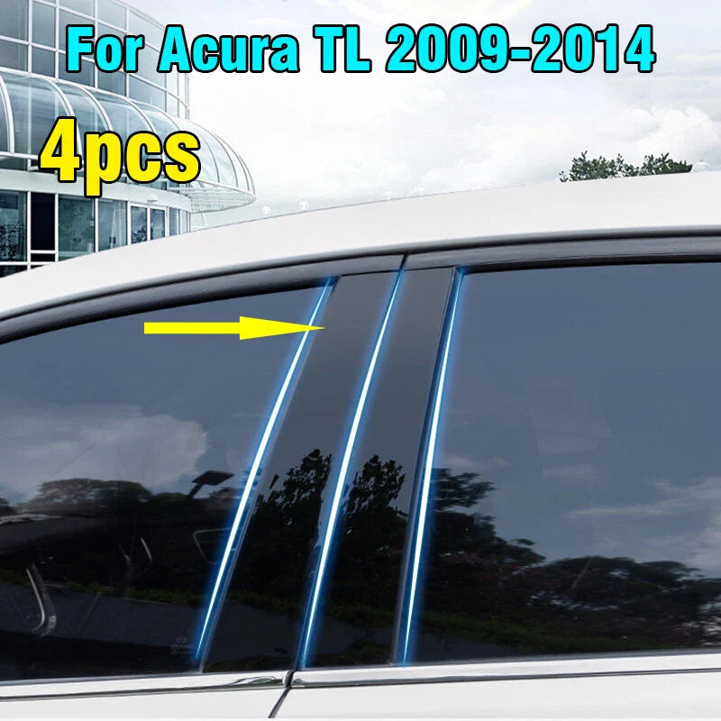 Acura TL 4 x Window Pillar Posts Door Trim Cover (2009–2014)