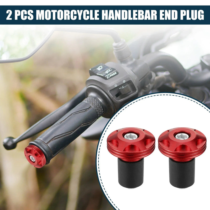 MC Front / 2pcs / Handlebar End Plug Aluminum Alloy Red 18-20mm 32mm