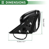 Nissan Rogue 2014-2020 Manual Folding Black Right Side Door Mirror
