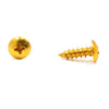 30 x Universal Gold Tone Motorcycle Round Cross Head Self-Tapping Bolts Screws