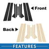 Ford Fiesta (2011-2015) Black 10pcs Door Pillar Window Trim