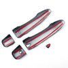 Nissan Qashqai Rogue Sport Black Carbon Fiber Door Handle Cover Trim (2017-2023)