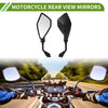 Motorcycle M10 Rear View Mirrors Polygonal Shape Black Iron Plastic 1 Set