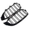 BMW 4 Series F32 F33 F36 F80 Gloss Black Dual Slat Kidney Grille (2014-2020)