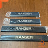 Ford Ranger Wildtrak Sport 4x Black Stainless Door Step Protectors (12-25)