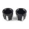 Harley Softail Touring Street Glide Dyna XL Black Front Axle Nut Cap Covers