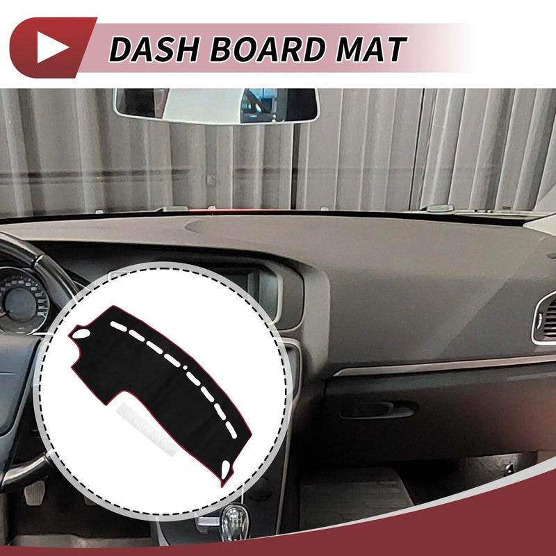 Volvo V40 2013-2017 Sun Protector Pad Black Red Dashboard Cover Mat