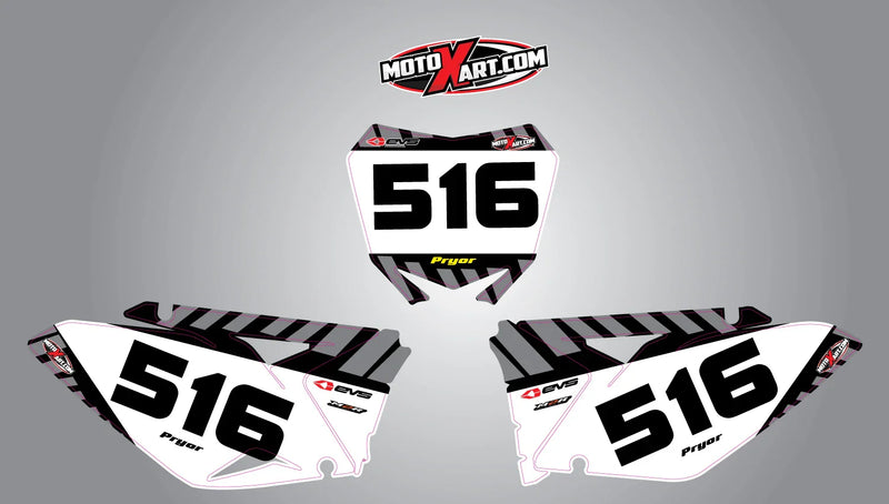 Suzuki RMZ 250 Factory Style Stickers Custom Number Plates (2010-2015)