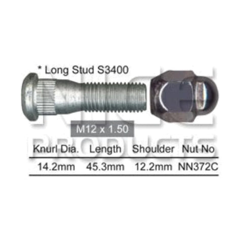 Toyota Prado KDJ120 KDJ150 Wheel Studs & Nuts Set of 6 (2006–2015)