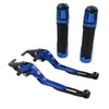 Suzuki DL1000 Blue Extendable Brake Clutch Levers & Handlebar Grips (2002-2023)