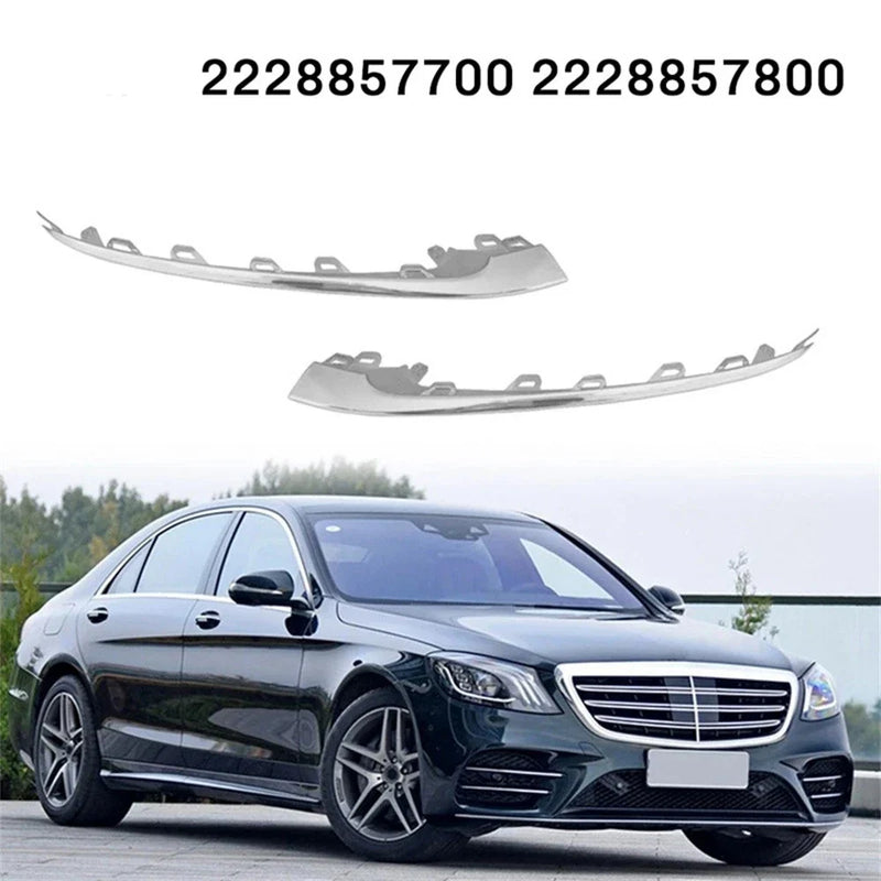 Mercedes-Benz W222 S450 / 560 Front Bumper Lower Molding Trims (2018-2020)