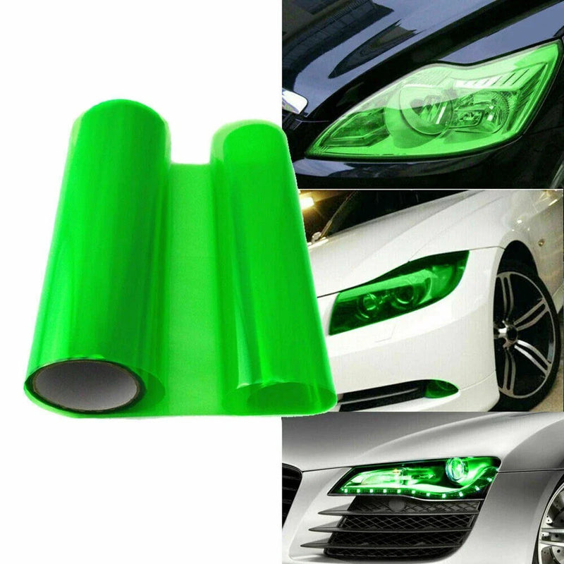 Headlights Tail Lights Fade and Crack Resistant Green Tint Film Wrap