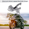 Motorcycle Double-Fork Metal Motorcycle Hanging Hook 1 x Silver Tone