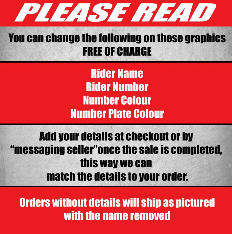 KTM 50 (2002-2008) Decals Aussie Style Custom Number Plates