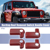 Jeep Wrangler 4 x Car Hardtop Roof Removal Switch Handle Covers (2007-2017)