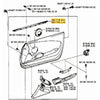 TOYOTA SUPRA JZA80 MK4 2 x Inner Door Molding Weatherstrip RH LH (1993–1998)