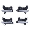 Hyundai Elantra 4pcs Silver Inner Door Handle, Black Base (2012-2016)